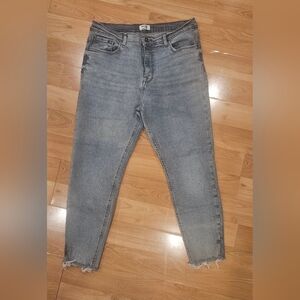 Kensie Light Blue Skinny Jeans with Raw Hem